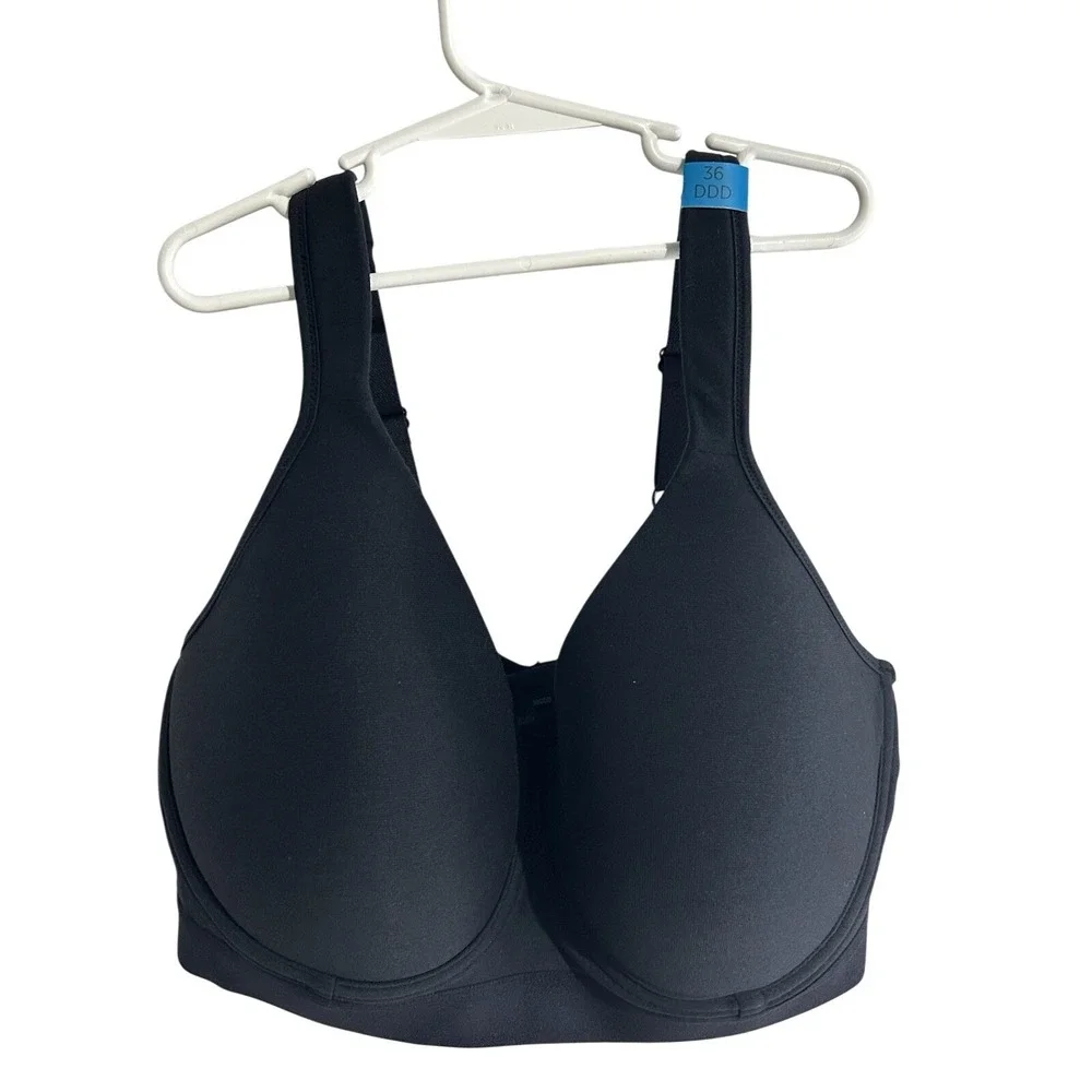 Jockey Women's Bra Black Wireless Soft Flexible Comfort Bra 36DDD 4404